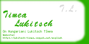 timea lukitsch business card